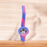 Blue and Pink Smoking Tobacco Pipes with Steel Bowl-2