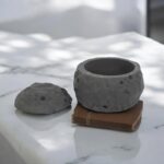 Elegant Moon Surface Ashtray with Lid