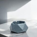 Hexagonal Geometric Design Concrete Ashtray