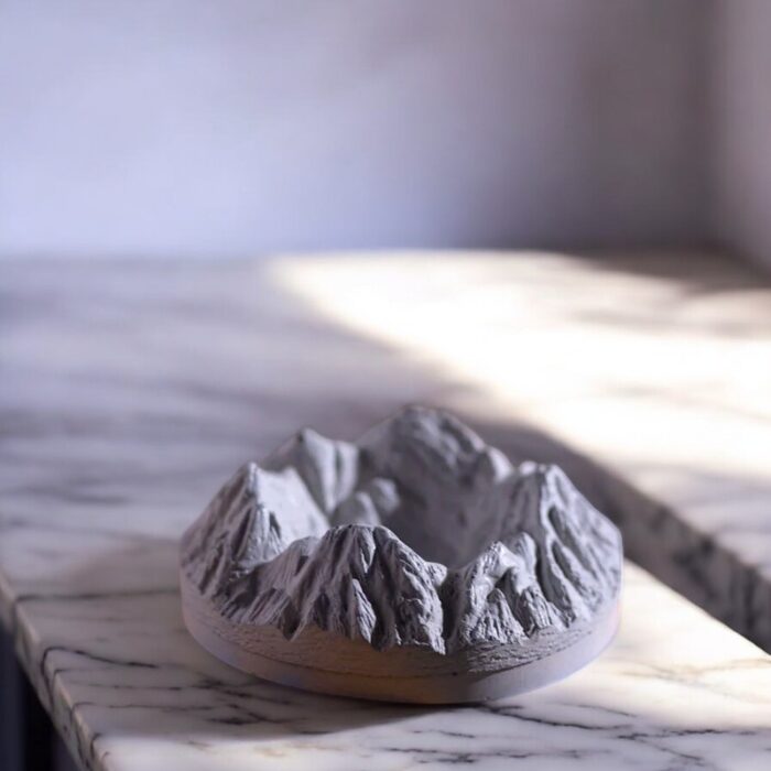 Mountain Peak Concrete Ashtray