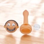 Orange Rick and Morty Unbreakable Silicon Smoking Pipe- 2