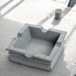 Square Shape Sleek Concrete Ashtray