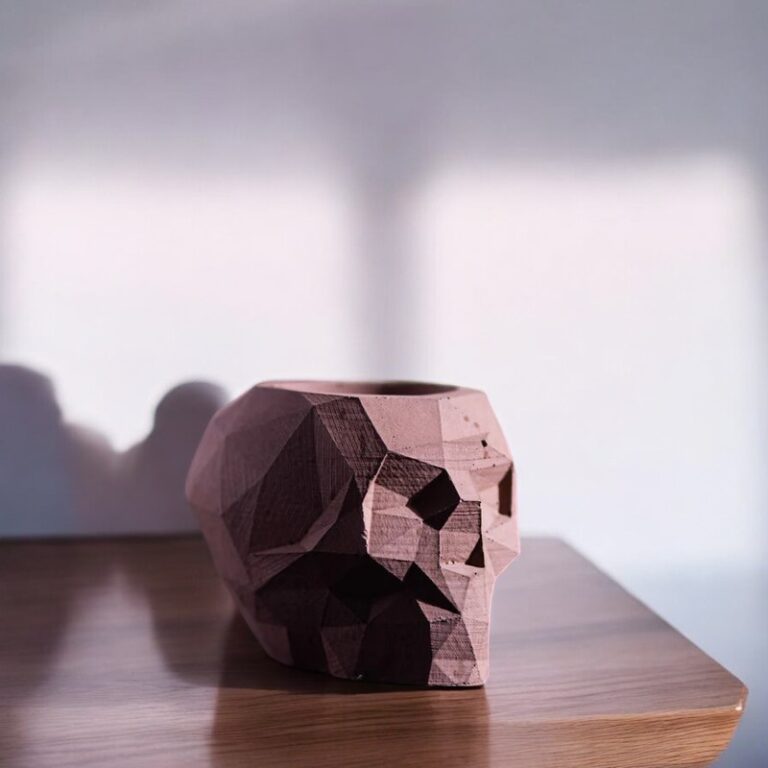 Terracotta Skull Shaped 3D Ashtray