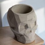 Terracotta Skull Shaped 3D Ashtray