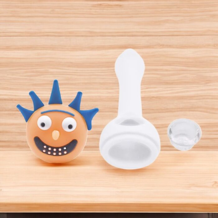 White Rick and Morty Unbreakable Silicon Smoking Pipe- 2