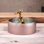 Pink Stainless Steel Home Ashtray