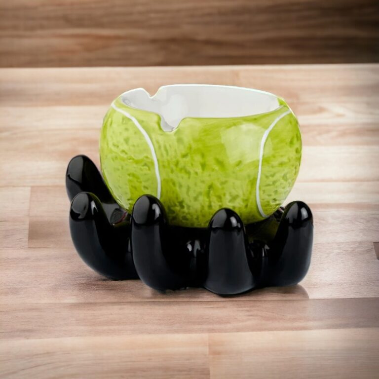 Opened Tennis Ball Style Ceramic Ashtray