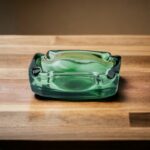 Green Glass Ashtray for Cigarette