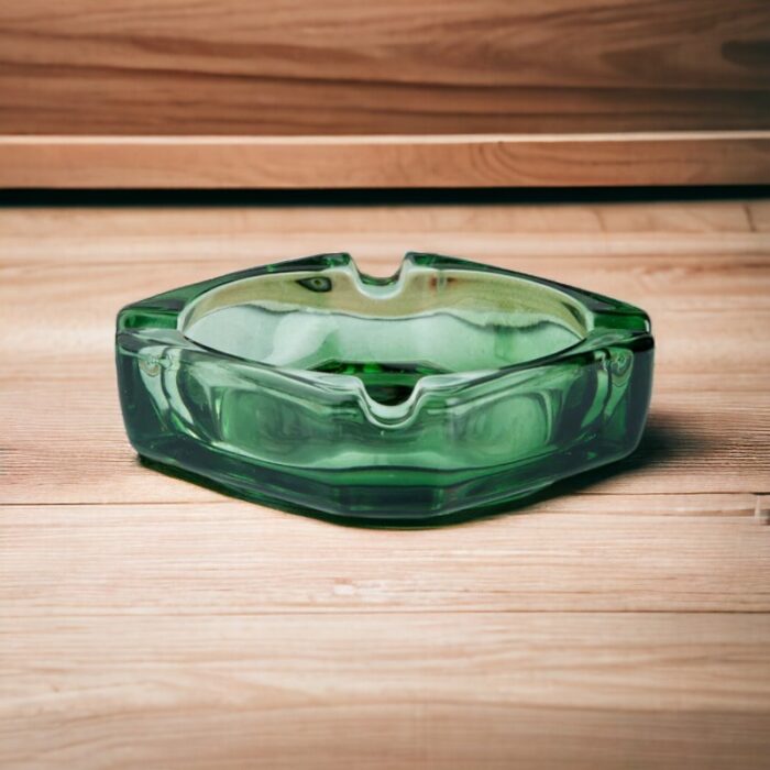 Green Glass Ashtray for Cigarette