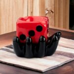 Red Dice Style Ceramic Ashtray for Smokers