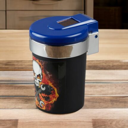 Skull Car Ashtray Bucket Including Lid and LED