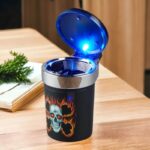 Skull Car Ashtray Bucket Including Lid and LED