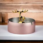 Pink Stainless Steel Home Ashtray