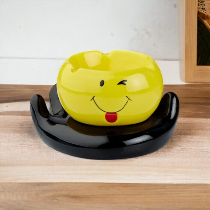 Winking Face with Tongue in Hand Emoji Ashtray