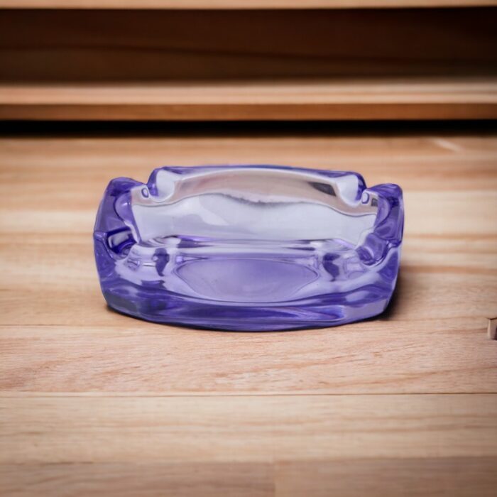 Purple Glass Ashtray for Cigarette