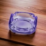 Purple Glass Ashtray for Cigarette