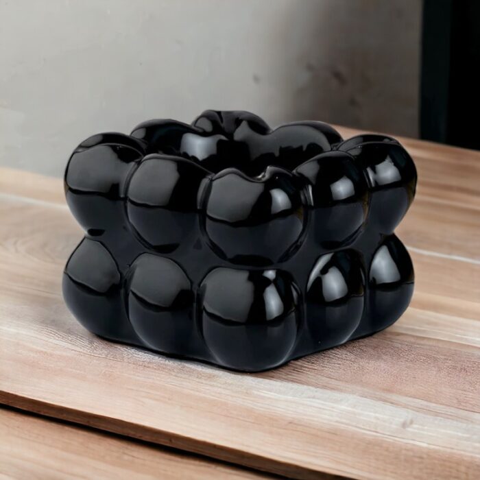 Black Bubble Ceramic Ashtray for Smokers