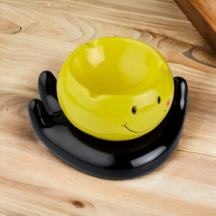 Smiling Face in Hand Emoji Ashtray