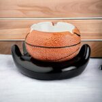 Hand Holding Basketball Style Ceramic Ashtray