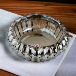 Pattern Style Grey Glass Ashtray for Cigarette