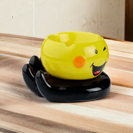 Winking Face in Hand Emoji Ashtray