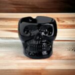 Black Skull Ceramic Ashtray for Smokers