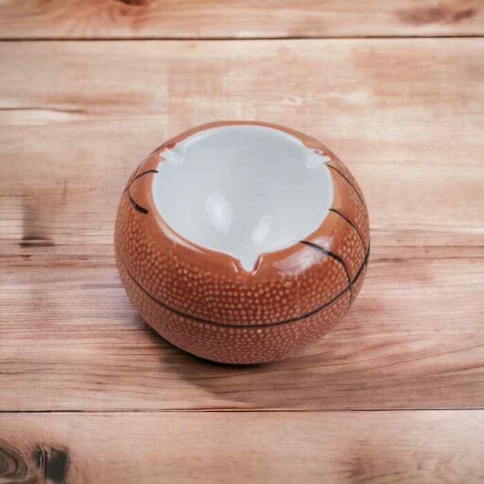 Basketball Style Groovy Ceramic Ashtray