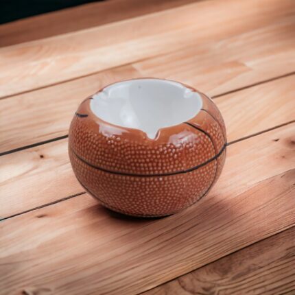 Basketball Style Groovy Ceramic Ashtray