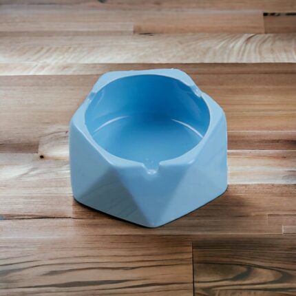 Sky Blue Groovy Ceramic Ashtray