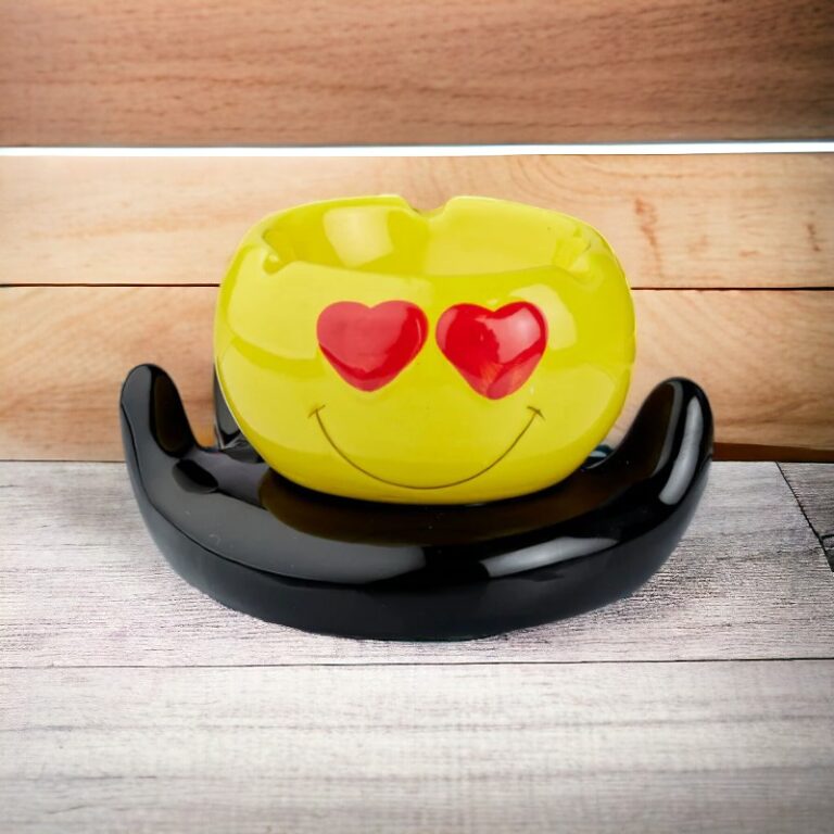 Smiling Face with Heart-eyes in Hand Emoji Ashtray