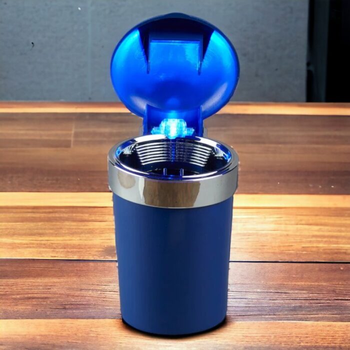 Blue Tin Ashtray Car Bucket