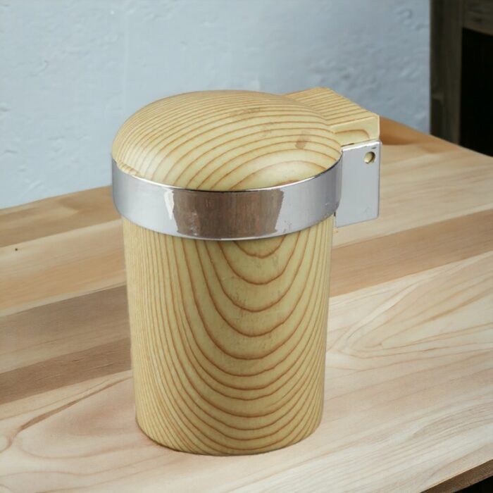 Yellow Wood Style Plastic Tin Ashtray Car Bucket