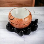 Hand Holding Basketball Style Ceramic Ashtray