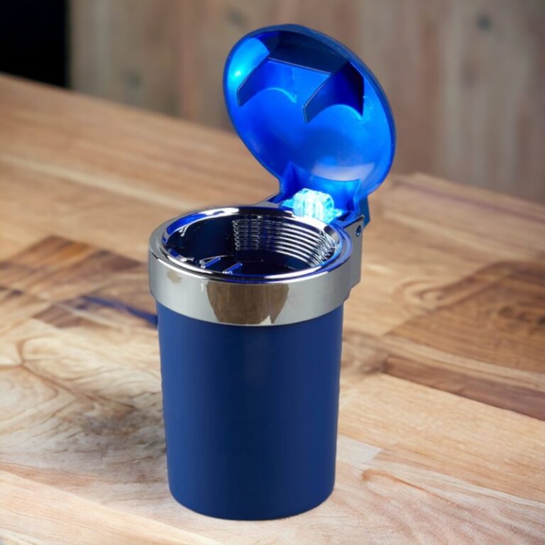 Blue Tin Ashtray Car Bucket