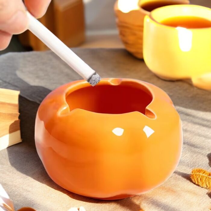 Versatile Ceramic Ashtray with Lid